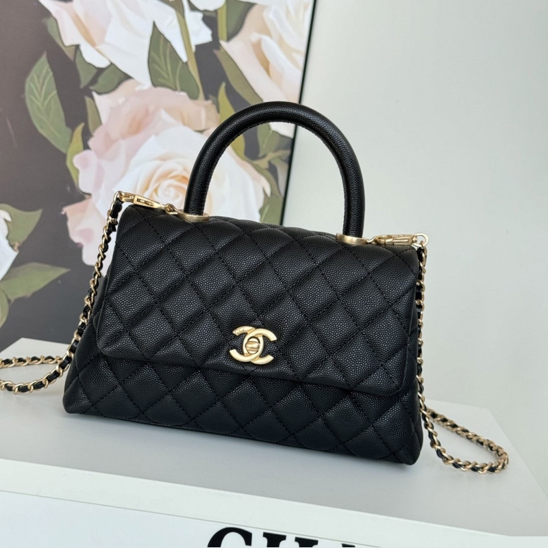 Ch*el top handle bags